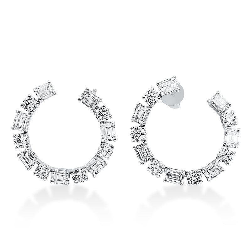 Ohrstecker    aus 750/-18 Karat Weißgold mit 26 Diamanten 2