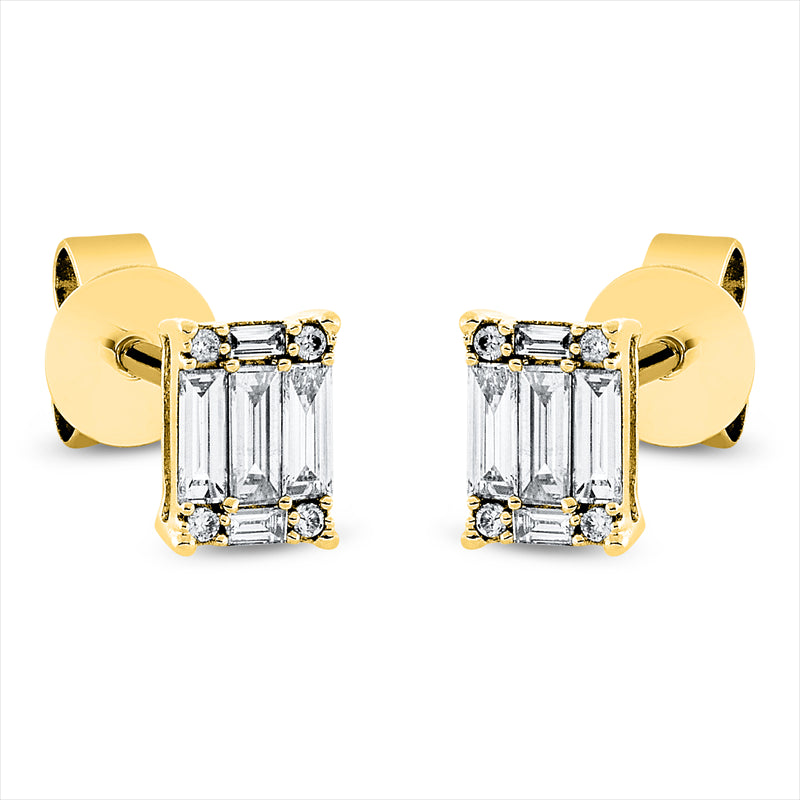Ohrstecker - Halo Sparkle aus Gold mit Diamanten - 2P686