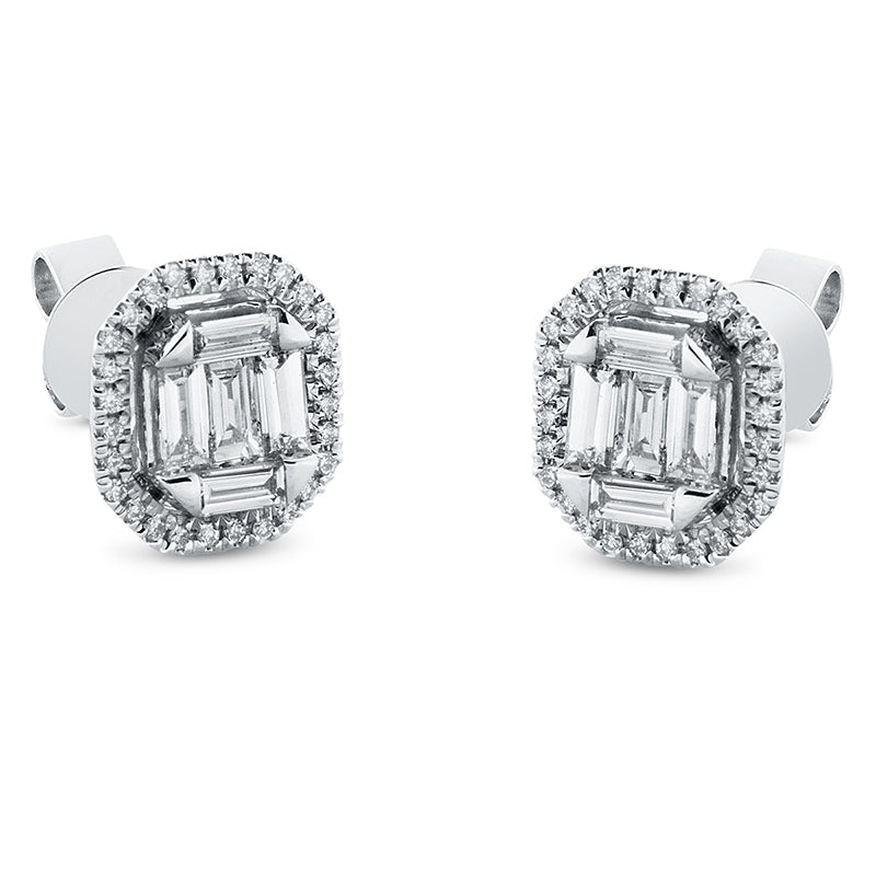 Ohrstecker    aus 750/-18 Karat Weißgold mit 66 Diamanten 0