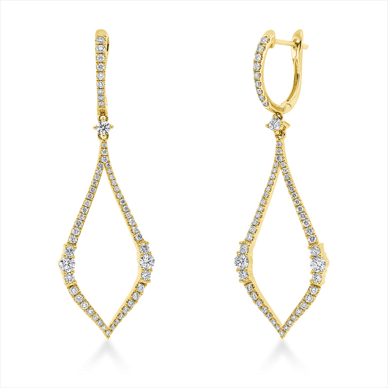 Ohrschmuck - Moderner Schmuck aus Gold mit Diamanten - 2P818