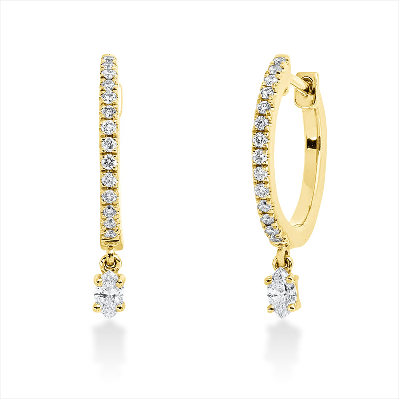 Ohrschmuck - Moderner Schmuck aus Gold mit Diamanten - 2P872
