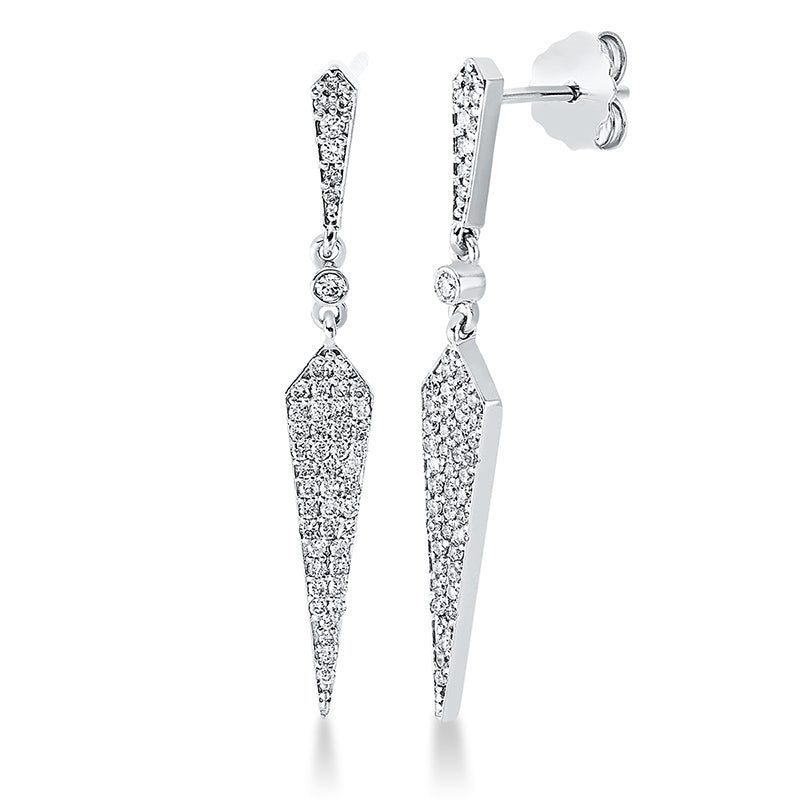 Ohrschmuck    aus 750/-18 Karat Weißgold mit 100 Diamanten 0