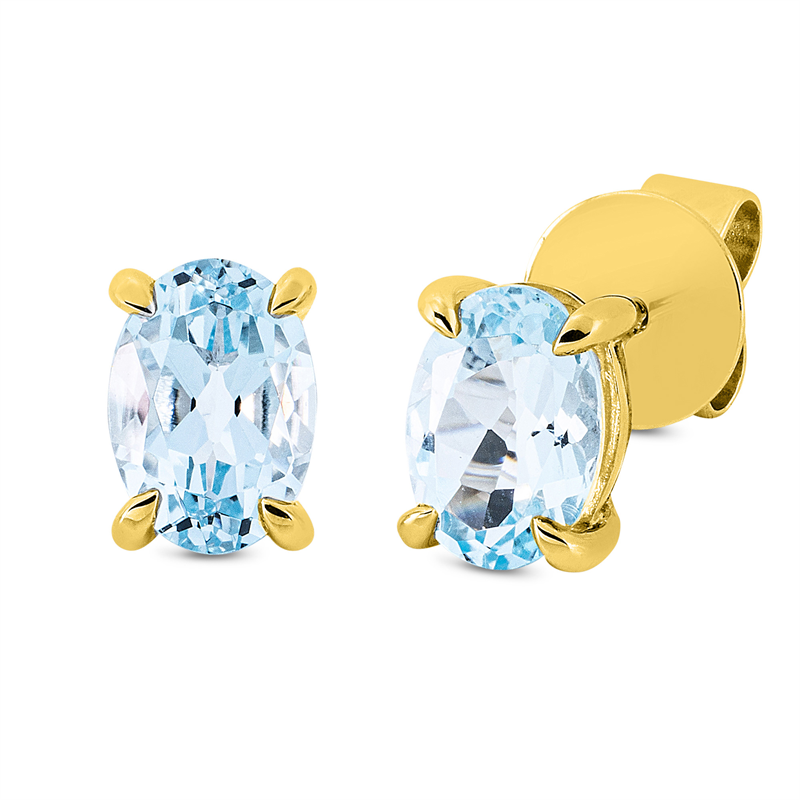 Ohrstecker mit Topas  aus 750/-18 Karat Gelbgold  