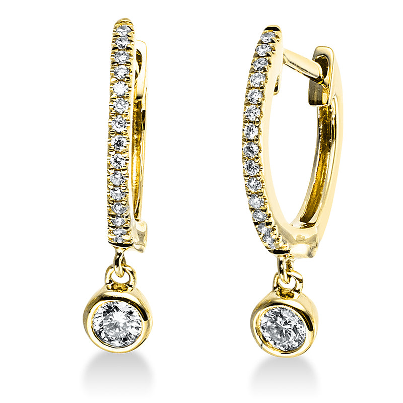 Ohrschmuck    aus 750/-18 Karat Gelbgold mit 32 Diamanten 0