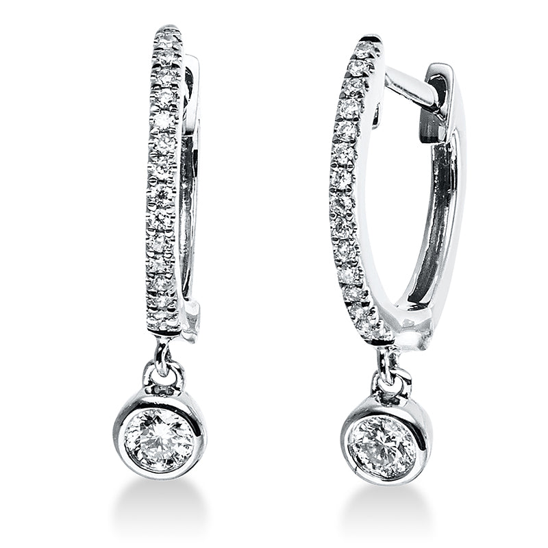 Ohrschmuck    aus 750/-18 Karat Weißgold mit 32 Diamanten 0
