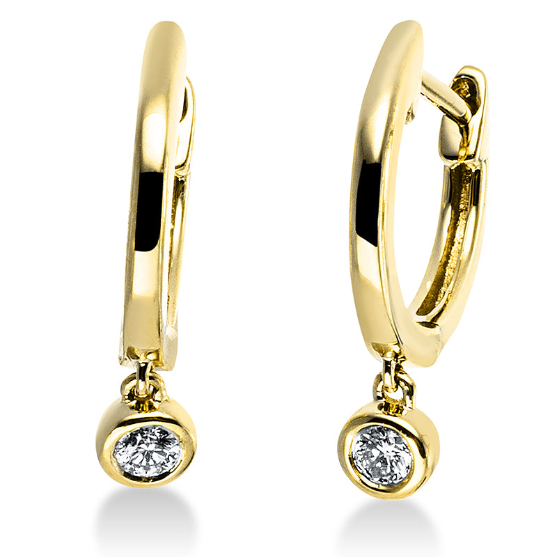 Ohrschmuck    aus 750/-18 Karat Gelbgold mit 2 Diamanten 0