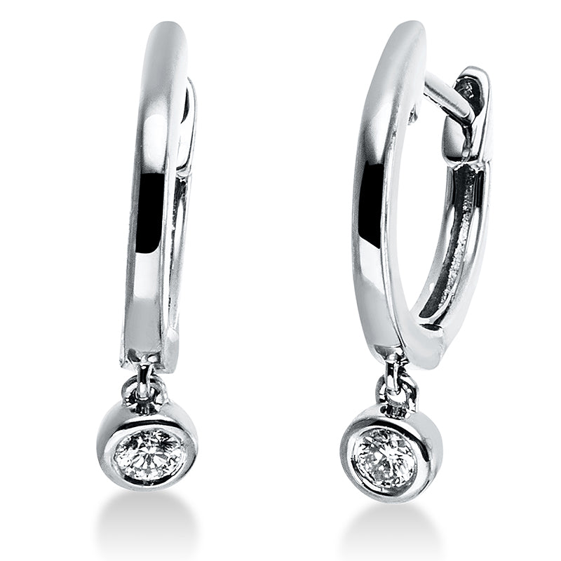 Ohrschmuck    aus 750/-18 Karat Weißgold mit 2 Diamanten 0