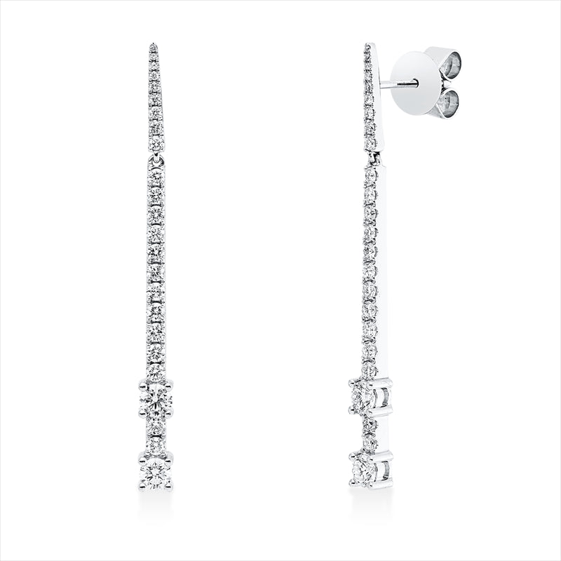 Ohrschmuck    aus 750/-18 Karat Weißgold mit 48 Diamanten 0