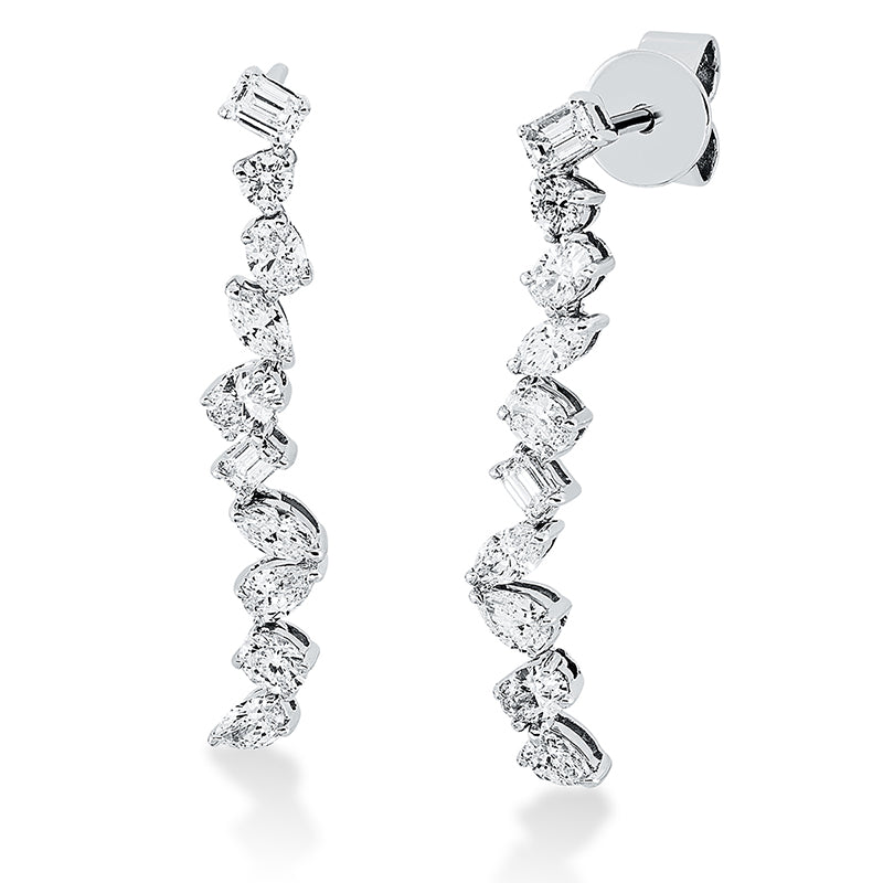 Ohrschmuck    aus 750/-18 Karat Weißgold mit 20 Diamanten 1