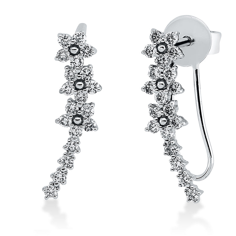 Ohrstecker    aus 750/-18 Karat Weißgold mit 38 Diamanten 0