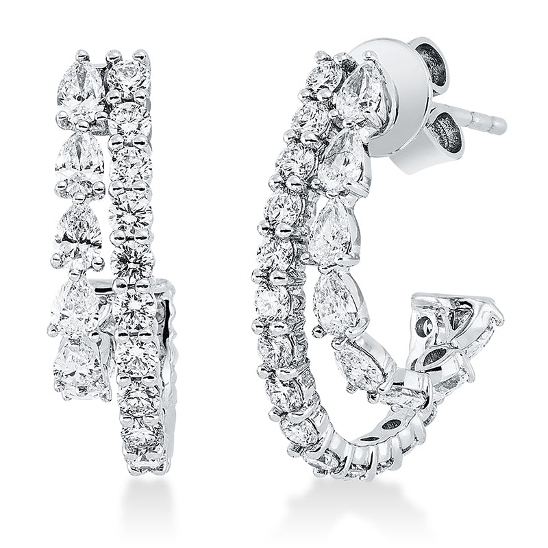 Ohrstecker    aus 585/-14 Karat Weißgold mit 48 Diamanten 1