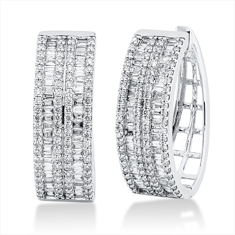 Creolen    aus 750/-18 Karat Weißgold mit 278 Diamanten 1