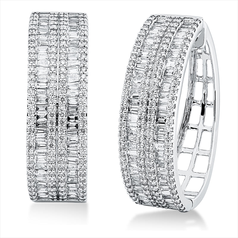 Creolen    aus 750/-18 Karat Weißgold mit 369 Diamanten 3