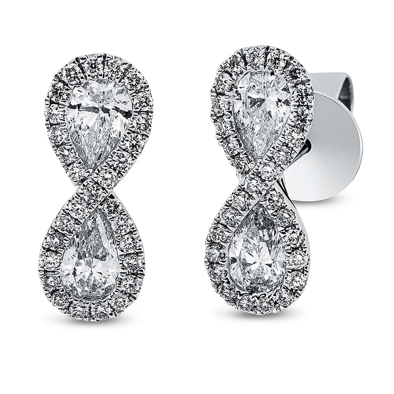 Ohrstecker    aus 750/-18 Karat Weißgold mit 62 Diamanten 1