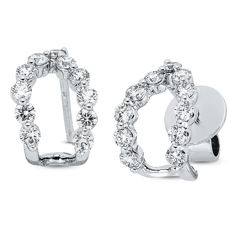 Ohrstecker    aus 750/-18 Karat Weißgold mit 22 Diamanten 0