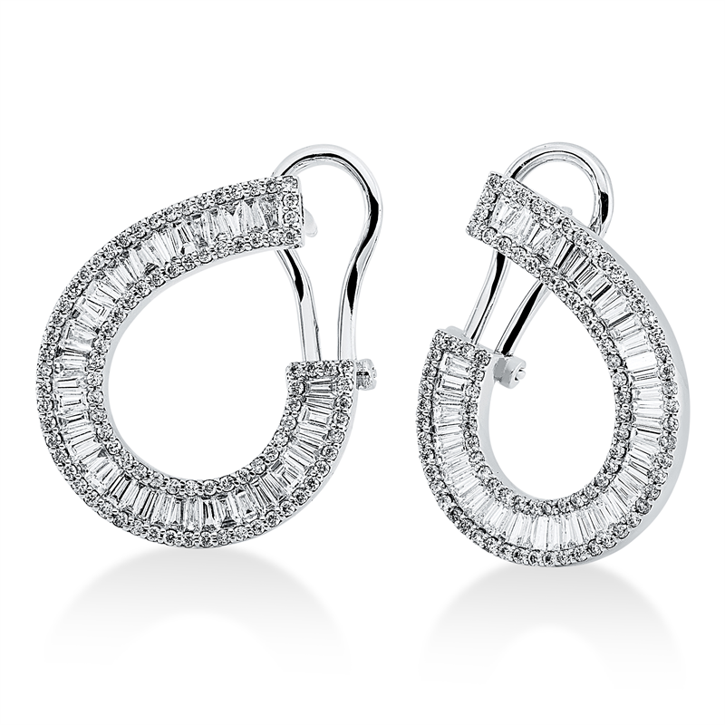 Creolen    aus 750/-18 Karat Weißgold mit 258 Diamanten 1