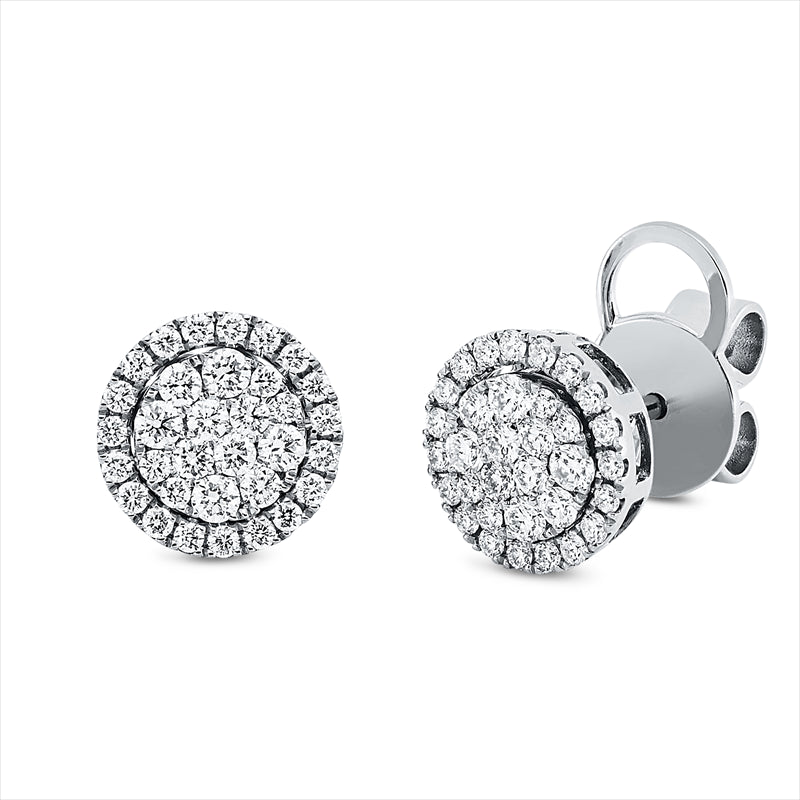 Ohrstecker    aus 750/-18 Karat Weißgold mit 66 Diamanten 0