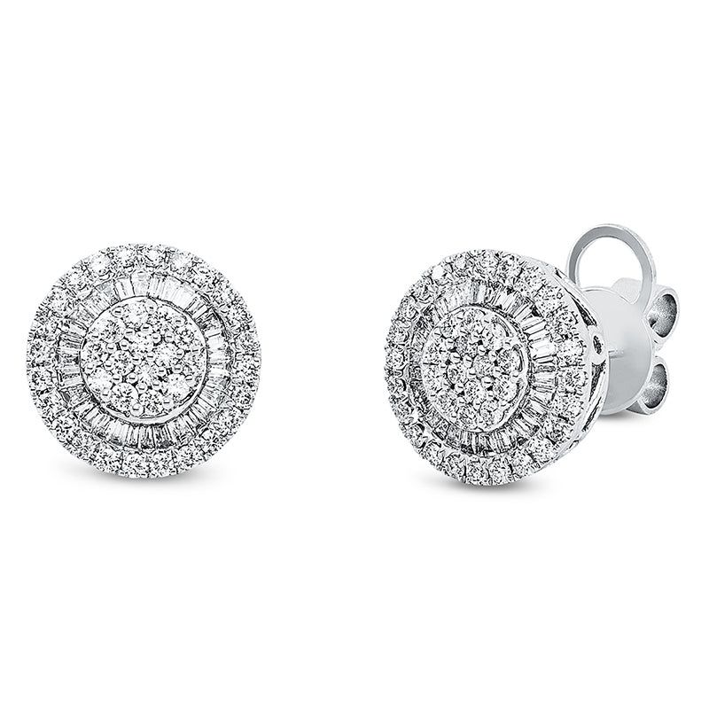 Ohrstecker    aus 750/-18 Karat Weißgold mit 136 Diamanten 0