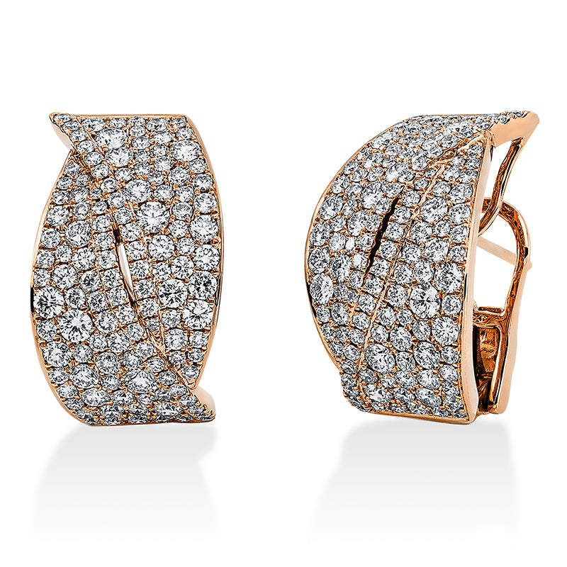 Ohrschmuck    aus 750/-18 Karat Rotgold mit 242 Diamanten 3