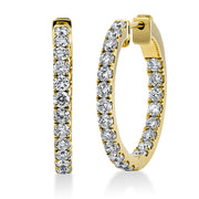 Creolen    aus 750/-18 Karat Gelbgold mit 42 Diamanten 1