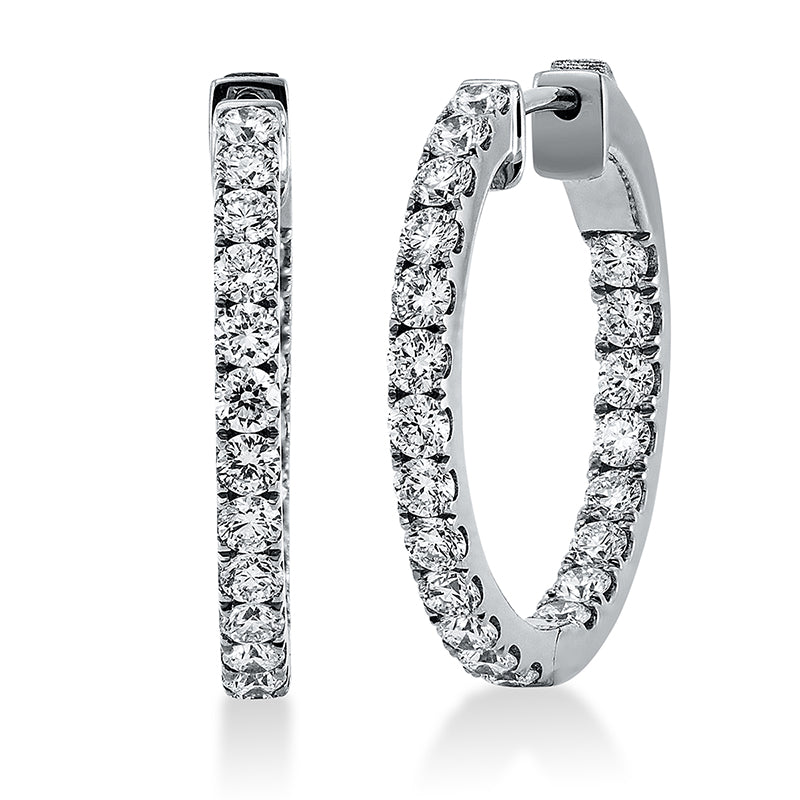 Creolen    aus 750/-18 Karat Weißgold mit 42 Diamanten 1