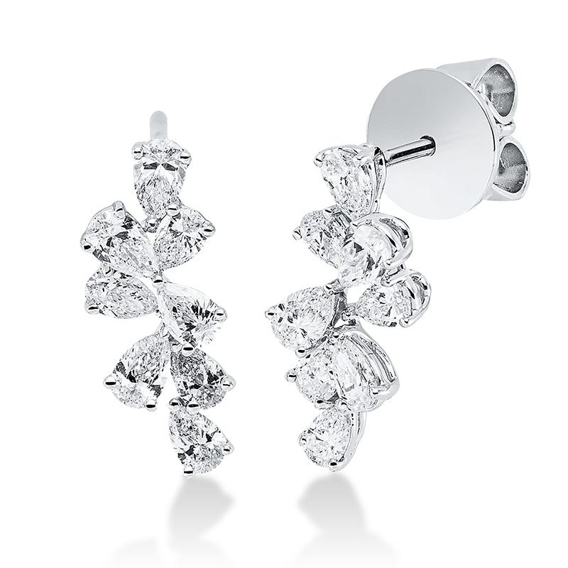 Ohrstecker    aus 750/-18 Karat Weißgold mit 16 Diamanten 0