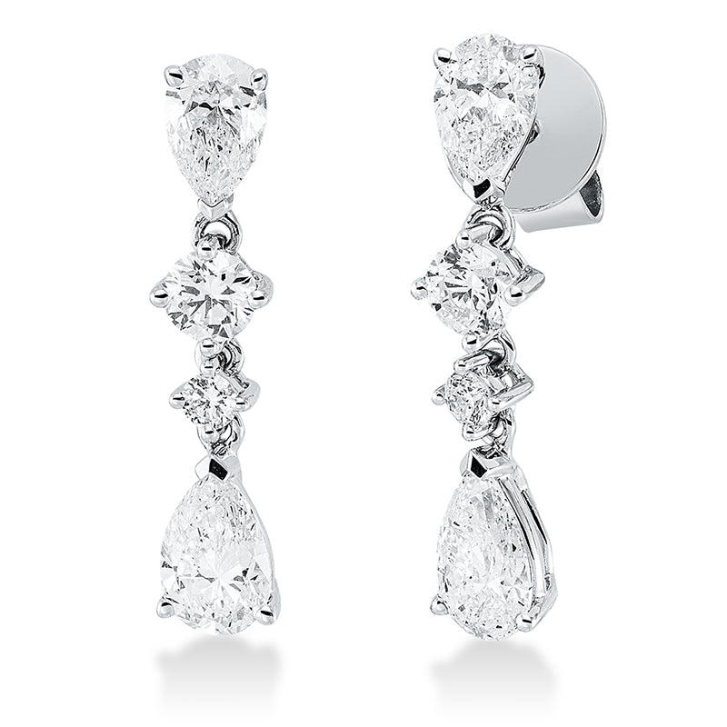 Ohrstecker    aus 750/-18 Karat Weißgold mit 8 Diamanten 2
