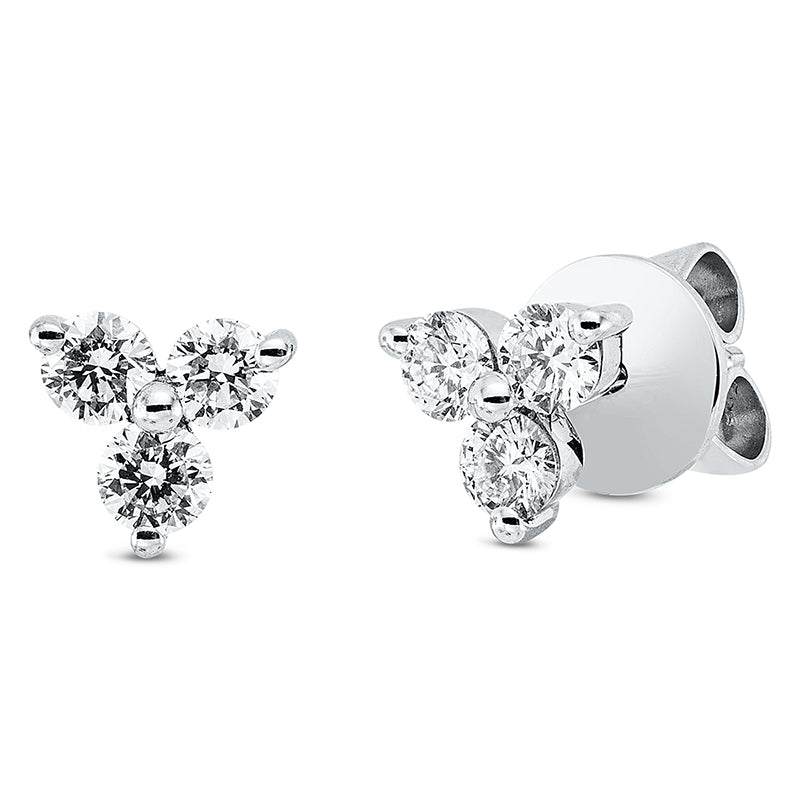 Ohrstecker    aus 750/-18 Karat Weißgold mit 6 Diamanten 0