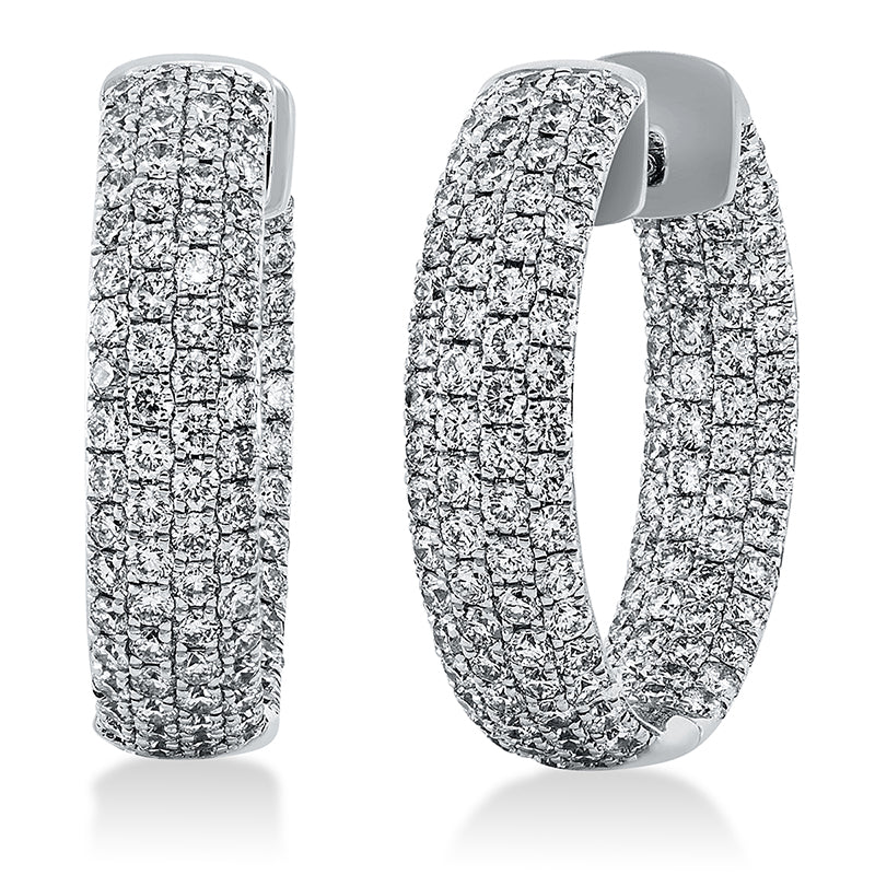 Creolen    aus 750/-18 Karat Weißgold mit 260 Diamanten 1