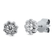 Ohrstecker    aus 750/-18 Karat Weißgold mit 18 Diamanten 0