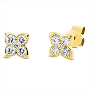 Ohrstecker - Moderner Schmuck aus Gold mit Diamanten, -Symbol - 2R032