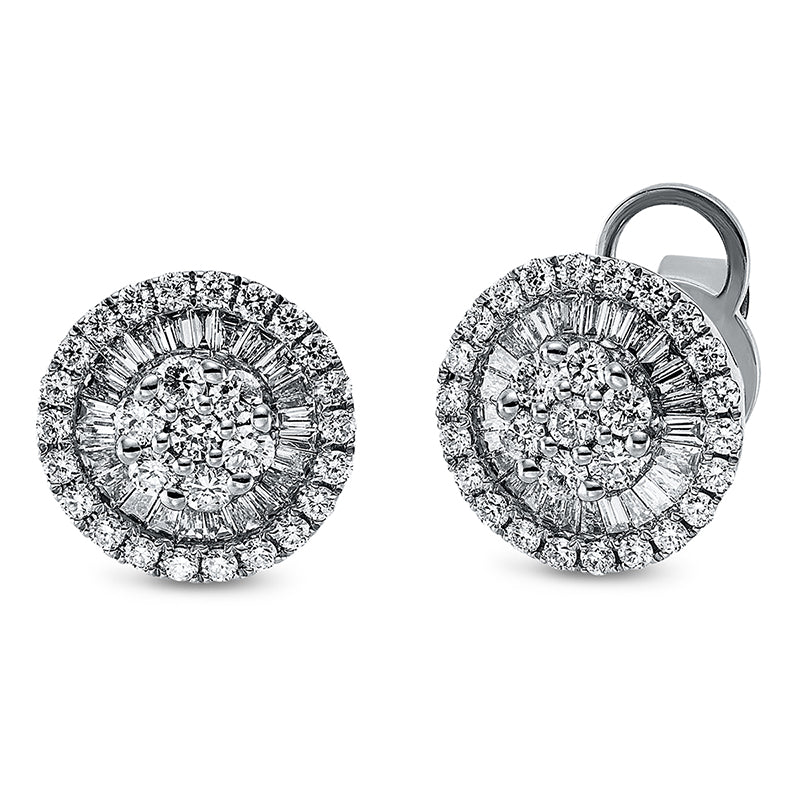 Ohrstecker    aus 750/-18 Karat Weißgold mit 107 Diamanten 0