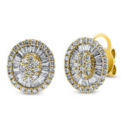 Ohrstecker    aus 750/-18 Karat Gelbgold mit 120 Diamanten 1