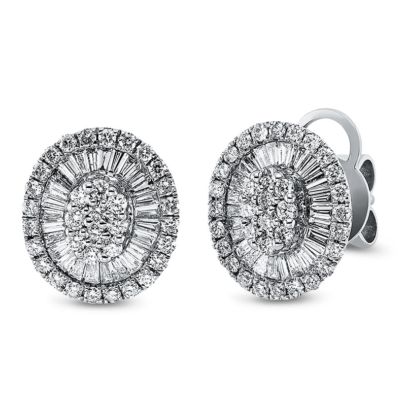 Ohrstecker    aus 750/-18 Karat Weißgold mit 116 Diamanten 0