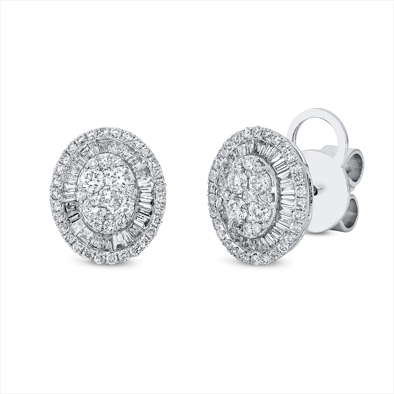 Ohrstecker    aus 750/-18 Karat Weißgold mit 142 Diamanten 0