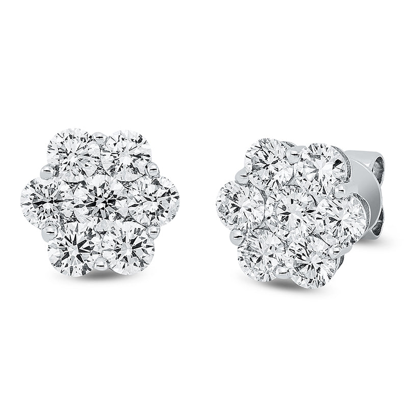 Ohrstecker    aus 750/-18 Karat Weißgold mit 14 Diamanten 2