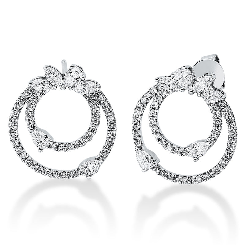 Ohrschmuck    aus 750/-18 Karat Weißgold mit 102 Diamanten 1