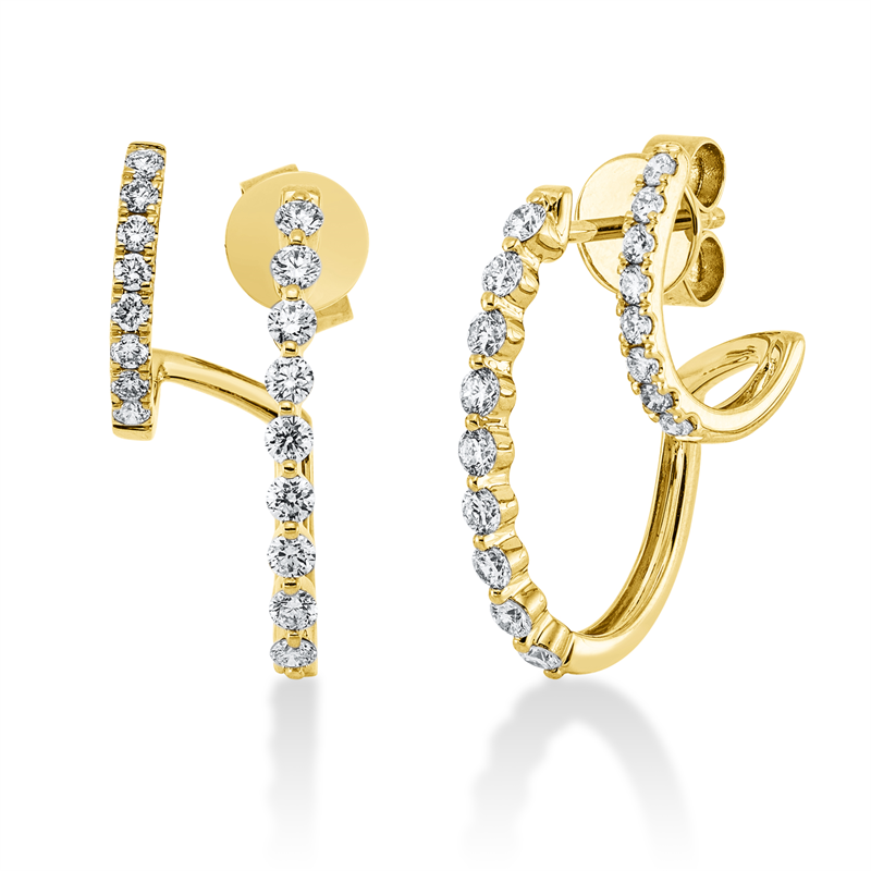 Ohrschmuck    aus 750/-18 Karat Gelbgold mit 34 Diamanten 0