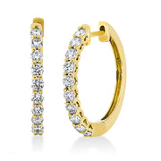 Creolen    aus 750/-18 Karat Gelbgold mit 20 Diamanten 0