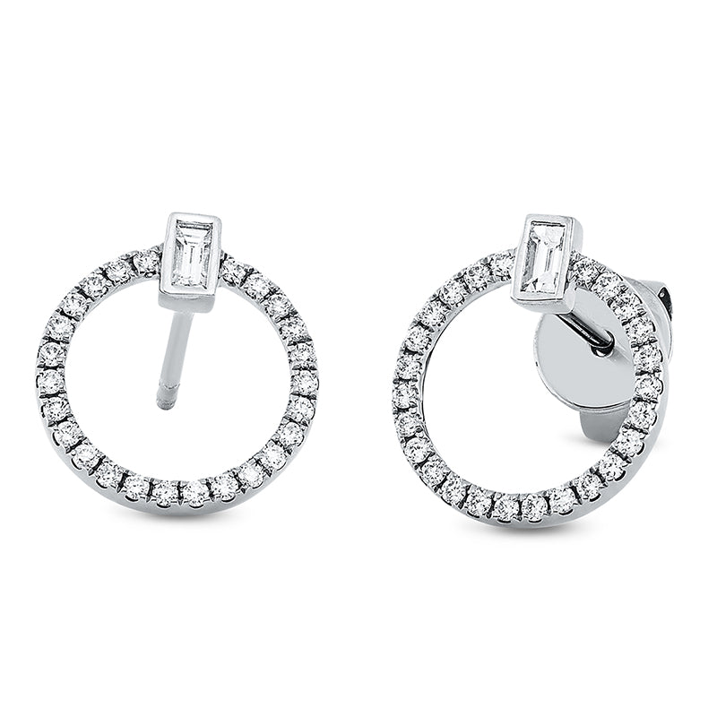 Ohrstecker    aus 750/-18 Karat Weißgold mit 52 Diamanten 0