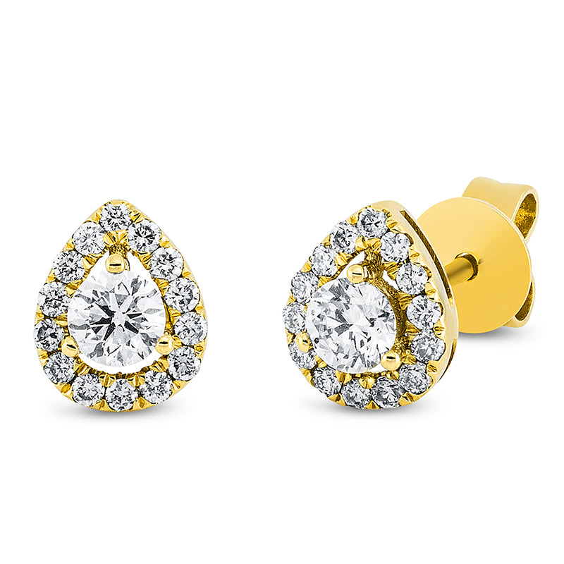 Ohrstecker    aus 750/-18 Karat Gelbgold mit 30 Diamanten 0