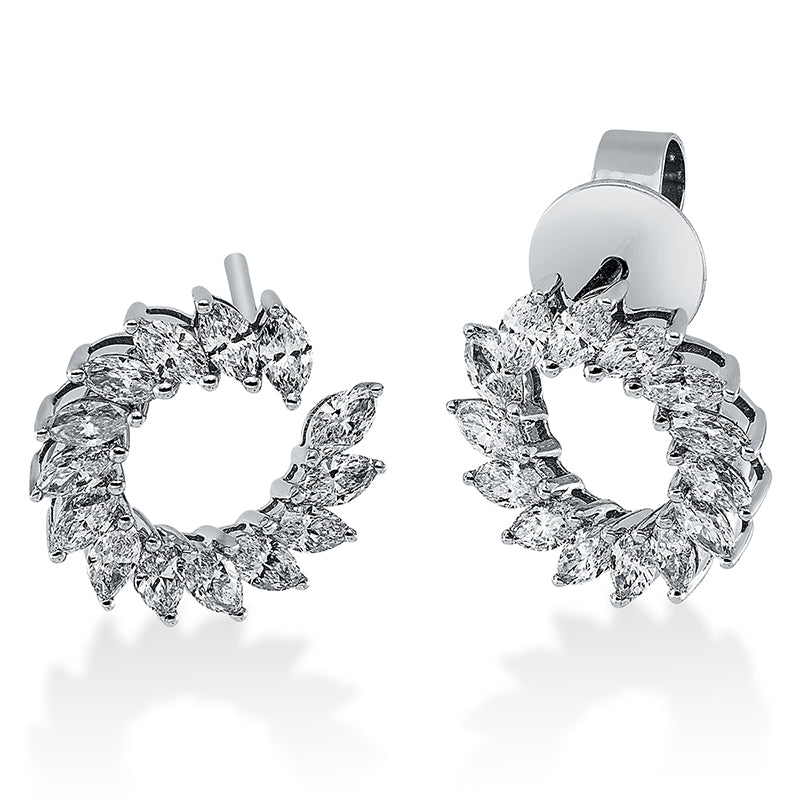 Ohrstecker    aus 750/-18 Karat Weißgold mit 28 Diamanten 0