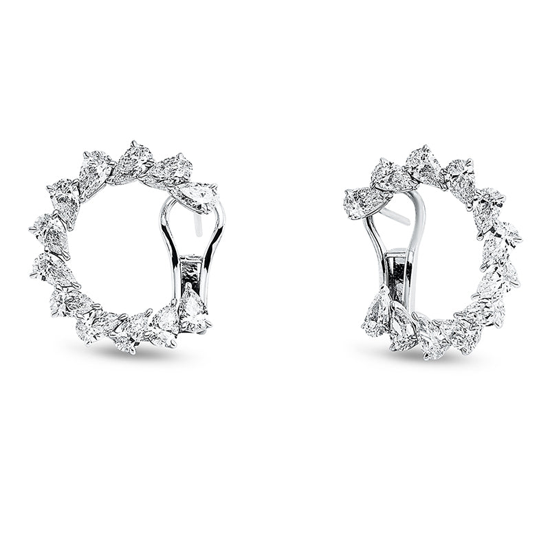 Creolen    aus 750/-18 Karat Weißgold mit 24 Diamanten 4