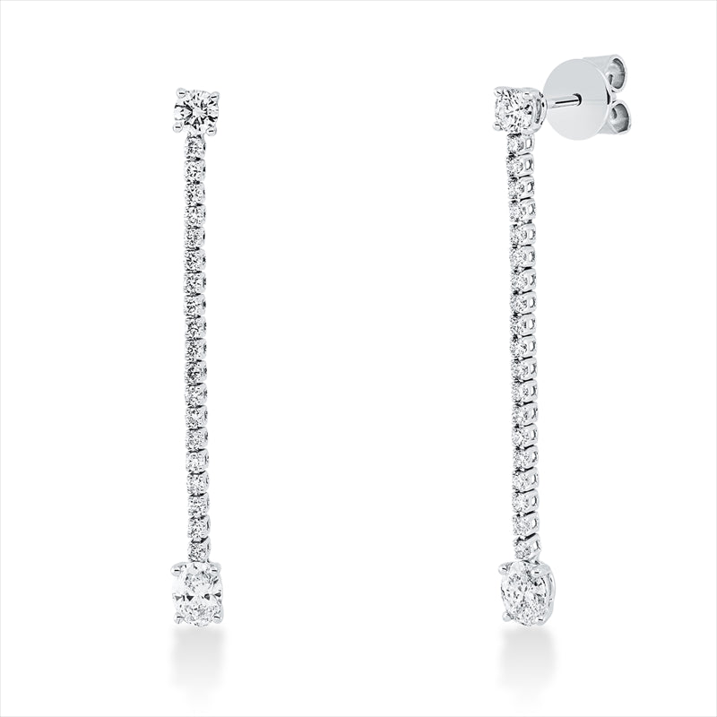 Ohrschmuck    aus 750/-18 Karat Weißgold mit 42 Diamanten 1