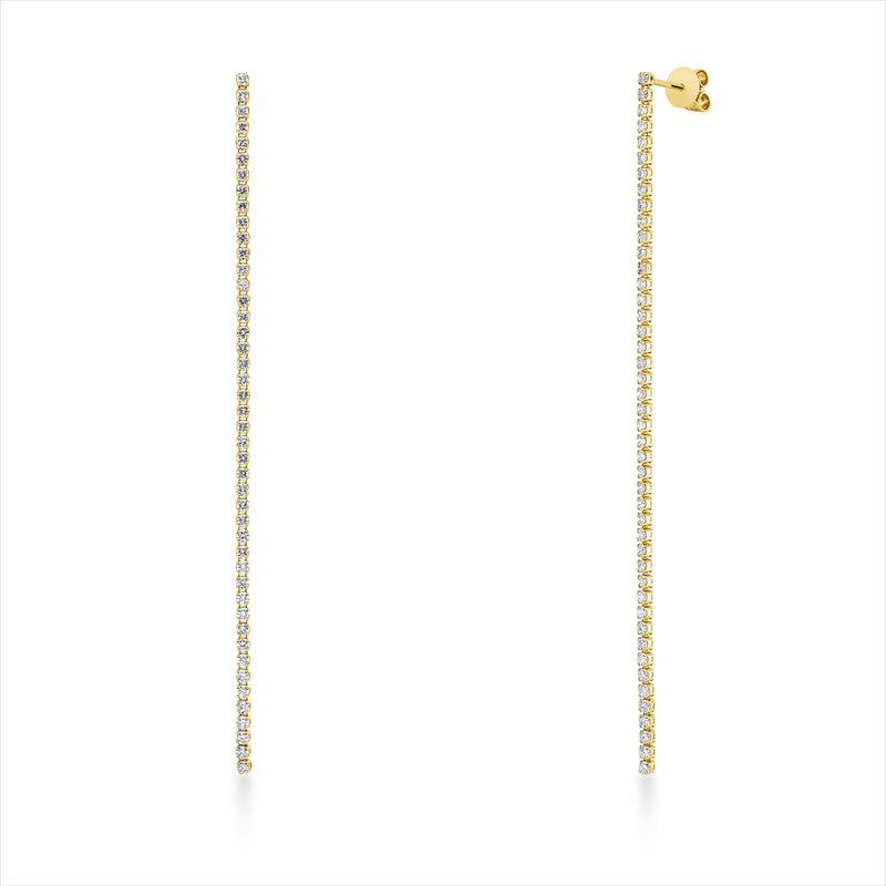 Ohrstecker    aus 750/-18 Karat Gelbgold mit 90 Diamanten 1