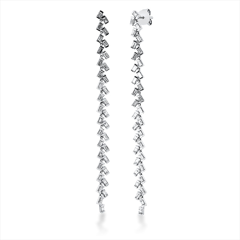 Ohrschmuck    aus 750/-18 Karat Weißgold mit 68 Diamanten 1