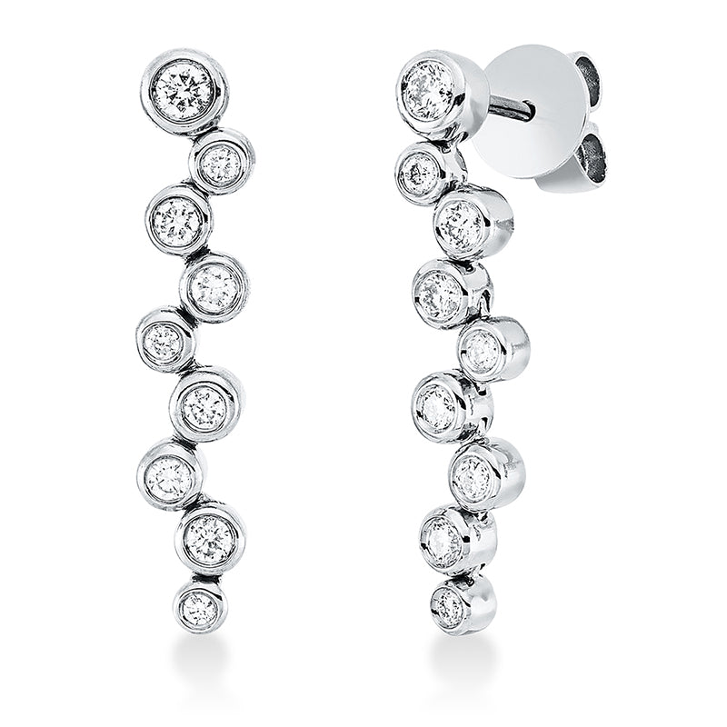 Ohrstecker    aus 750/-18 Karat Weißgold mit 18 Diamanten 0