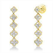 Ohrschmuck    aus 750/-18 Karat Gelbgold mit 50 Diamanten 1