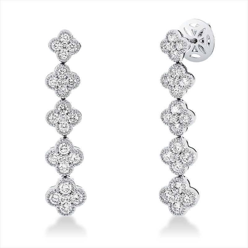 Ohrschmuck    aus 750/-18 Karat Weißgold mit 50 Diamanten 1
