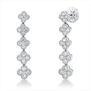 Ohrschmuck    aus 750/-18 Karat Weißgold mit 50 Diamanten 1